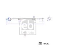 Articulación axial, barra de dirección FEBI BILSTEIN 184263