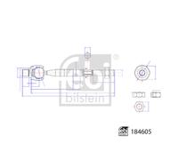 Articulación axial, barra de dirección FEBI BILSTEIN 184605