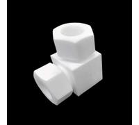 Articulación de codo de PTFE en forma de L - Adaptador de virola PEFT de 90° for aplicaciones de alta y baja temperatura, 1 juego de PCS(12.7mm to 8mm)