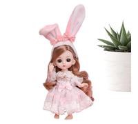 Articulada - BJD de Moda, Figura de Colección | Juguete de Niña de 13 articulaciones, 6,3 pulgadas con Peluca Elegante, Ropa Elegante, Zapatos y Maquillaje Delgado para Creaciones