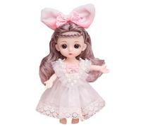Articulada - BJD de Moda, Figura de Colección | Juguete de Niña de 13 articulaciones, 6,3 pulgadas con Peluca Elegante, Ropa Elegante, Zapatos y Maquillaje Delgado para Creaciones