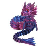 Articulado impreso en 3D - Modelo de dragón plegable 17,32 | Figura decorativa flexible para exhibición de estante de escritorio | Juguete de dragón articulado - Coleccionables y regalos