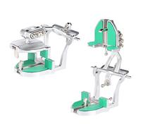 Articulador semiajustable de laboratorio dental, articulador universal de dentadura, 3 articuladores dentales ajustables tipo 2 para modelo de yeso, con destornillador (verde)