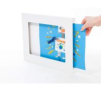 Articulate Gallery MDF Marco de Fotos de una Sola Cara, Madera, Blanco, A4