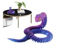 Articulated 3D Printed Snake, Flexible Movement Fidget Toy, Realistic Slith