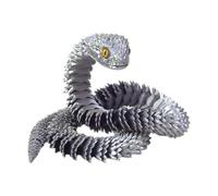 Articulated 3D Printed Snake, Flexible Movement Fidget Toy, Realistic Slith