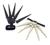 Articulated Fingers - Skeleton Hand Claw Extensions, Flexible Bone Style Finger Props, Cosplay Costume Accessories, Horror Themed Role Play Set, Haunted House Masquerade Party Decoration Prop