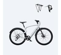 (Artículo adicional incluido por valor de 138 €) Bicicleta eléctrica Urtopia Carbon 1 Pro: 10 velocidades, barra inteligente con control por voz, GPS, aplicación e IoT - M (170-185 cm) / Crema