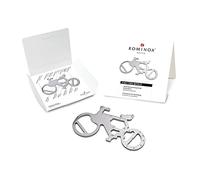 Artículo de regalo: Herramienta de llave ROMINOX, 19 funciones, llavero de bicicleta, bicicleta de montaña, bicicleta grabada, multiherramienta de acero inoxidable con descripción de función,
