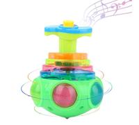 Artículo Giratorio con música y Luces LED para niños pequeños | Trompos iluminados con luz LED intermitente, perfecto para desarrollar la vista y la motricidad