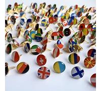 Artículos de decoración para mapa del mundo: (chinchetas de bandera, marcos de fotos de madera), artículos que complementarán tu mapa del mundo (200 pines de bandera para mapa del mundo)