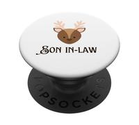 Artículos de Regalo de Cara de Familia de Ciervos para yerno PopSockets PopGrip Adhesivo