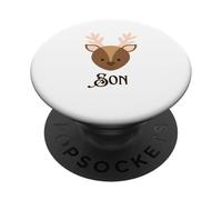 Artículos de Regalo de Cara Familiar de Ciervos para Hijo PopSockets PopGrip Adhesivo
