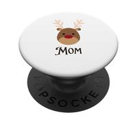 Artículos de Regalo de Cara Familiar de Ciervos para mamá PopSockets PopGrip Adhesivo