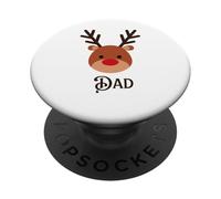 Artículos de Regalo de Cara Familiar de Ciervos para papá PopSockets PopGrip Adhesivo