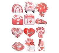 Artículos decorativos de San Valentín, 1 juego de colgantes de discos, decoraciones, para compromiso, bricolaje, Navidad, interior