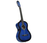 Artículos para el hogar, guitarra clásica para principiantes, azul, madera de tilo de 39 pulgadas, muebles de traje