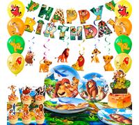 Artículos para fiestas de El Rey León, temas de la película El Rey León, decoraciones para fiestas de cumpleaños y decoración de mesas nuevo