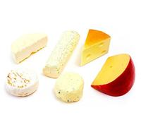 Artif-Deco-mag.com - Quesos ficticios surtidos base cabra lote de 6 de Plástico soplado