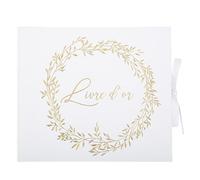 Artifetes Libro de visitas Bonitas Hebras Blanco y Oro