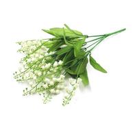 Artificadores de Muguet - Orchidée Cloche Pour Maison, Jardin, Fête, Décoration Mariage Rins en Plastique, Pour Bouquet Mariée, Extérieur, Mariage, Blanc