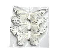 artificial 3D de plumas | 3 mariposas realistas 3D para decoración de pared, plumas artesanales para habitaciones, estantes de artículos diversos, camas, ocasiones de boda, fiestas de