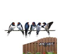 Artificial Bird Ornaments, Cute Garden Decorations, Realistic Feathered Craft Birds, Lightweight Decorative Accents, Easy to Attach Clips, for Wall Decor, Patio, Yard, Tree, Fence, Wreath