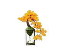 Artificial Bonsai Tree, Iron Frame Cypress, Multicolor For Home(Yellow)