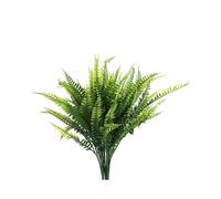 Artificial Boston Ferns 18 Bundle UV Resistant Plastic Fake Plants for Indoor Outdoor Porch Hanging Planters and Window Decor