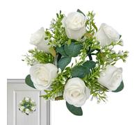 Artificial Candle Wreaths - Spring Floral Ring Set, Handcrafted Decorative Holder | Versatile Wreath With Interior Styling Escenario For Window Wall Floor Ladder Accent Home Decor Seasonal Display