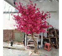 Artificial Cherry Blossom Tree, Fake Sakura FlowerSilk and Plastic FlowerHome Garden Decoration, Indoor Outdoor Replica Plant with Lifelike Leaves(1mx0.8m)