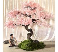 Artificial Cherry Tree Japanese Landscape Tree Artificial Plant for Indoor Outdoor Decor, Wedding Garden Party(2.5 * 3.5m)