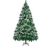 Artificial Christmas Tree,Classic Artificial Realistic Natural Branches Pine Christmas, 1.8M Snow Flocked Christmas Tree With 900 Snow Effect Tips And Christmas Tree Metal Stand, LJJY-KK