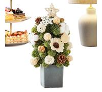 Artificial Christmas Tree | Holiday Tabletop Ornament | Handmade Tabletop Christmas | for Festival Mothers Day Party Home Office Apartment Indoor Fireplace