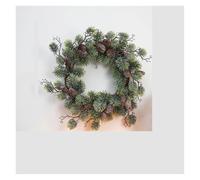 Artificial Christmas Vine Hanging Flowers for Wall Decoration Rattan Fake Plants Leaves Garland Romantic Wedding Home Decoration(Pine Garland 40cm)
