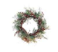 Artificial Christmas Vine Hanging Flowers for Wall Decoration Rattan Fake Plants Leaves Garland Romantic Wedding Home Decoration(Red Garland 50cm)