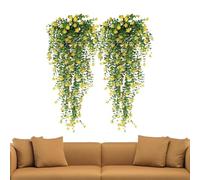 Artificial Colgantes 2 Piezas Eucalipto Artificial Verdor Decorativo | Decoraciones vegetales realistas resistentes a los rayos UV para interiores de cocina, sala de estar, cuarto de baño, jardín