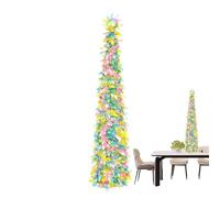 Artificial Easter Tree - Pencil Tree | 5ft Artificial Pop out Plant Shining Sequins Easter Decoration For Indoor Home, Holiday Winter Tabletop Centerpiece, Fireplace Mantel, Party Display Ornaments