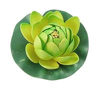 Artificial EVA flotante Estanque Decoración Water Lily / Lotus Foam Cabeza de la flor Piscina Estanque de peces Estanque Home Garden Decoration (1PCS 10cm/3.9", Green)