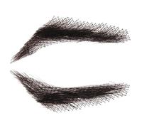 Artificial Eyebrows - 1 Pair Eyebrow Extensions, False Eyebrows Real Hair, Reusable Real Hair Brows, Breathable Handmade Hair Brows For Costume Cosplay