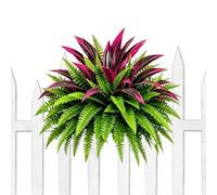Artificial Ferns - 50cm UV Resistant Greenery, Outdoor Decorative Plants