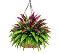 Artificial Ferns for Outdoors 50cm - - - Realistic UV Resistant Zero Faux |