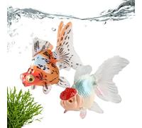 Artificial Fish, Floating Aquarium Decor, Realistic Colorful Tank Ornaments, Lightweight Water-Activated Movement, Safe Material, 2-Piece Set for Kids, Home, Pool Aquariums