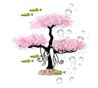 Artificial Fish Tank Plants, Bonsai Tree Tank Decoration, 8.27 inches Zen Aquarium Tree Ornament for Saltwater and Freshwater, Realistic Aquatic Decor for Home Office Living Room Bedroom and Dormitory
