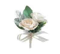 Artificial Flower Brooch Wedding Beautiful Lifelike Corsage Bride Bridesmaid Party Elegant Floral Pin for Prom Banquet and Daily Wear Stylish Accessory