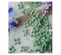 Artificial Flower Petals 3cm Petal Fake Wedding Homedecor DIY Scrapbook Card Craft Satin Applique 100pcs(Cyan)