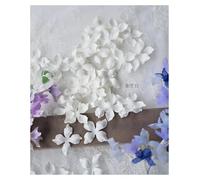 Artificial Flower Petals 3cm Petal Fake Wedding Homedecor DIY Scrapbook Card Craft Satin Applique 100pcs(Ivory white)