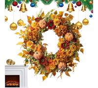Artificial Flowers Autumn Party Decorations | Fall Wreaths For Front Door | Hydrangea Pumpkin Door Wreaths Fall Decor For Thanksgiving Indoor Living Room Bedroom Garden Yard Porch Fireplace