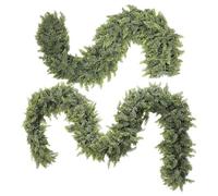 Artificial Garland, 8.8ft Christmas Vine Decor, Faux Greenery, Bendable Festive Design, Reusable Holiday Accent, 1 Piece, Green, for Walls, Living Room, Indoor, Wedding, Shop, 70.87x106.3inches,