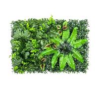 Artificial Green Plant Wall Panel | Artificial Plant Wall Backdrop | Privacy Fence Screening | Realistic Artificials Plants For Backyard Mall Indoor Garden Cafe Restaurant Wedding Party